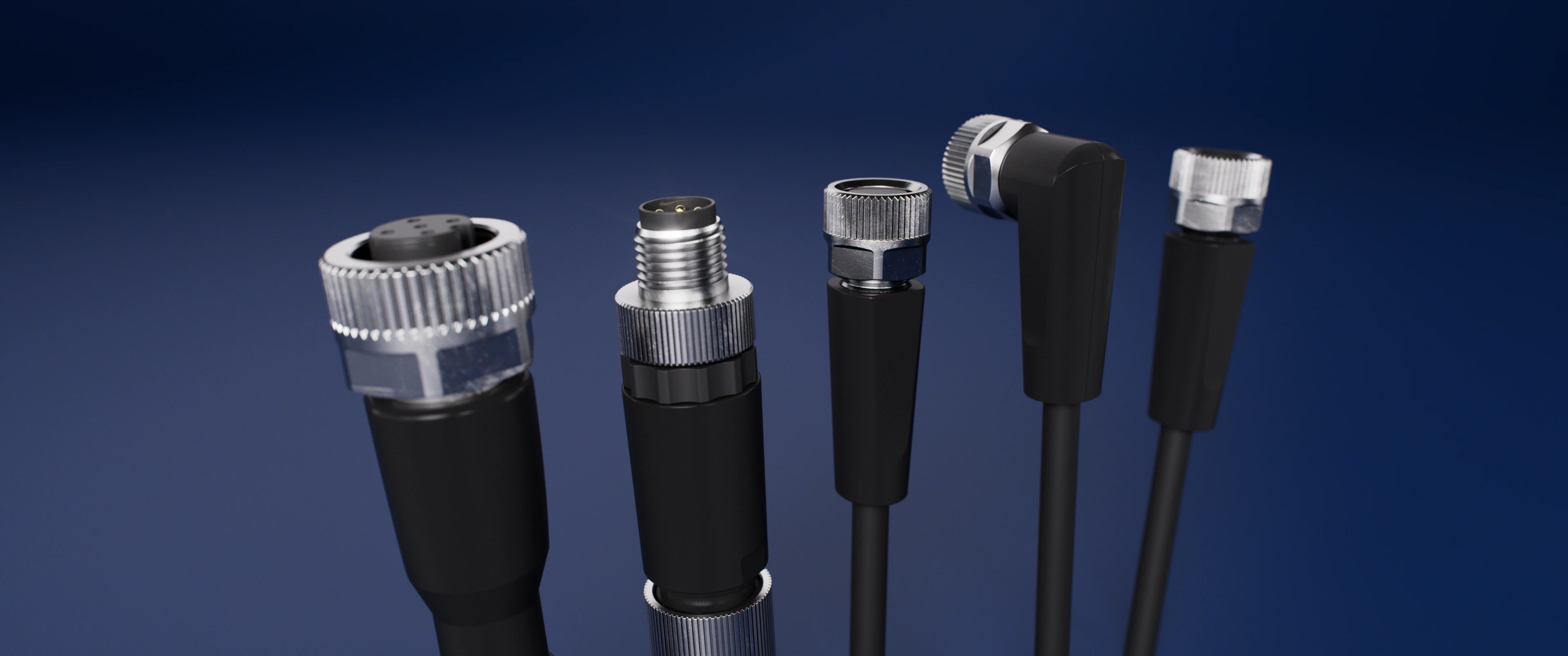 Conjunto de conectores, adaptadores y cableado para sensores industriales Midatec